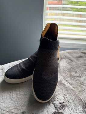 adidas Men's Slip-On Sneakers in Charcoal and Tan